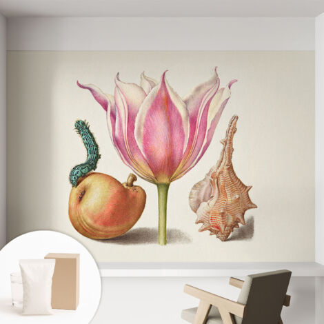 Papier peint intissé mural classique avec imprimé motifs décoratifs design élégant non‑tissé Symbiose naturelle 152x104 cm (1/5)