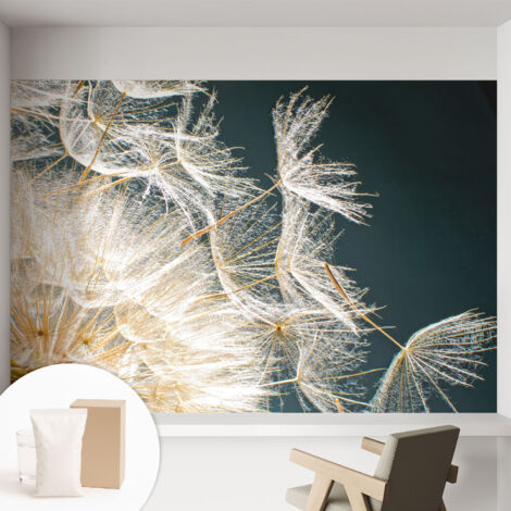 Papier peint intissé décoratif pour salon chambre et cuisine Facile à poser avec colle Pissenlit de légèreté 152x104 cm (1/5)