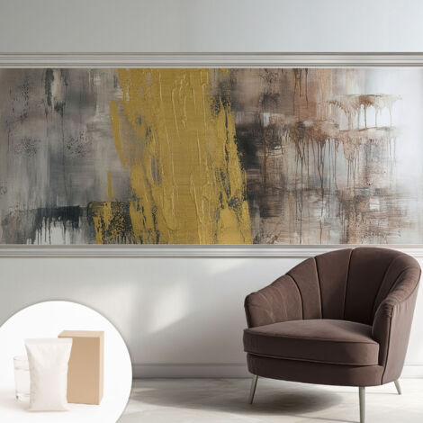 Papier peint intissé avec imprimé pour décoration intérieure pour rénovation a motif - Colle incluse gratuite Vision abstraite 250x104 cm (1/5)