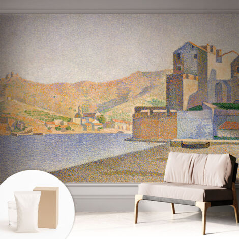 Papier peint intissé avec imprimé pour cuisine facile à appliquer pour mur pour salon a motif - Colle incluse gratuite Port d'été 312x219 cm (1/5)