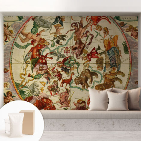 Papier peint intissé décoratif pour salon chambre et cuisine Facile à poser avec colle Compositions stellaires 208x146 cm (1/5)
