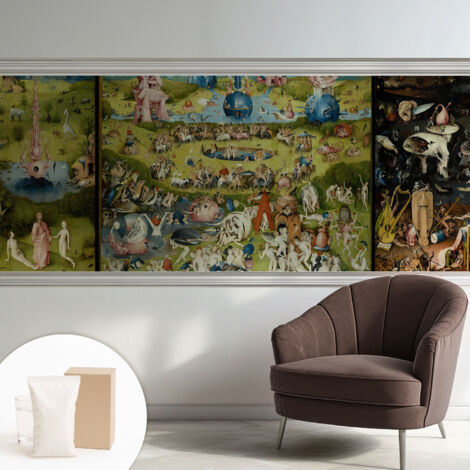 Papier peint intissé avec imprimé pour décoration intérieure pour rénovation a motif - Colle incluse gratuite Jardin mystérieux 250x104 cm (1/5)
