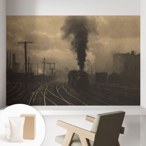Papier peint intissé décoratif pour salon chambre et cuisine Facile à poser avec colle Paysage industriel 104x70 cm (1/5)