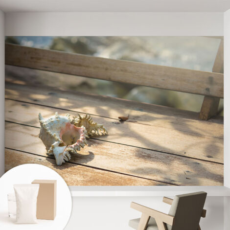 Papier peint intissé avec imprimé pour décoration intérieure pour rénovation a motif - Colle incluse gratuite Scène apaisante 152x104 cm (1/5)