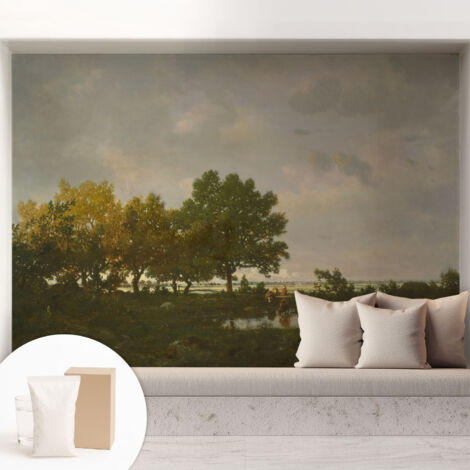 Papier peint intissé décoratif pour salon chambre et cuisine Facile à poser avec colle Paysage forestier 208x146 cm (1/5)