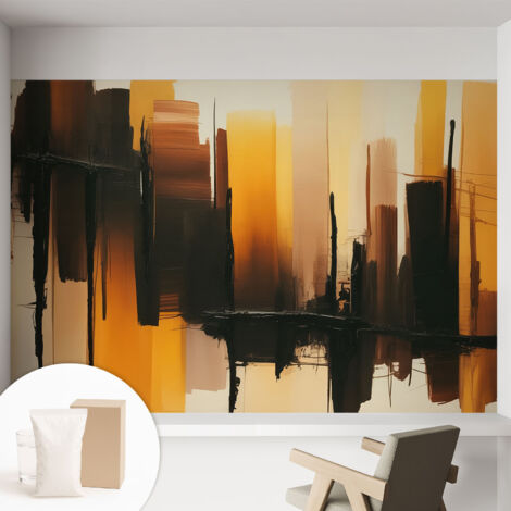 Papier peint intissé avec imprimé pour décoration intérieure pour rénovation a motif - Colle incluse gratuite Bandes verticales 152x104 cm (1/5)