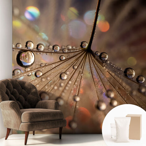 Papier peint intissé décoratif pour salon chambre et cuisine Facile à poser avec colle Gouttes nacrées 250x250 cm (1/5)