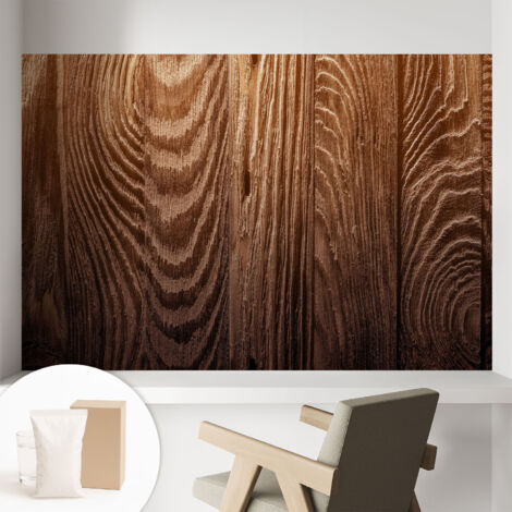 Papier peint intissé avec imprimé pour décoration intérieure pour rénovation a motif - Colle incluse gratuite Cernes de bois 104x70 cm (1/5)