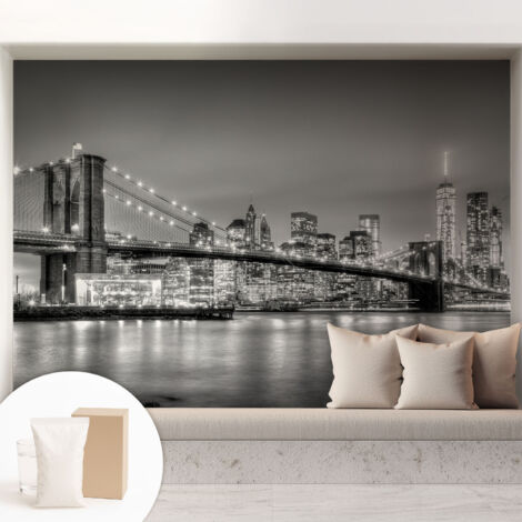 Papier peint intissé avec imprimé pour décoration intérieure pour rénovation a motif - Colle incluse gratuite Pont métropolitain 208x146 cm (1/5)
