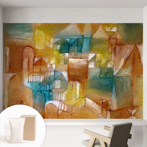 Papier peint intissé décoratif pour salon chambre et cuisine Facile à poser avec colle Structures géométriques 152x104 cm (1/5)