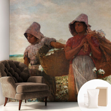 Papier peint intissé avec imprimé pour décoration intérieure pour rénovation a motif - Colle incluse gratuite Travail aux champs 250x250 cm (1/5)