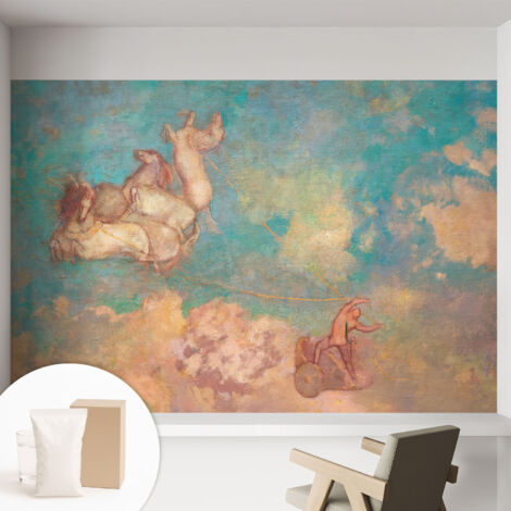 Papier peint intissé mural avec imprimé motifs décoratifs - style contemporain - Colle incluse gratuite Pégases célestes 152x104 cm (1/5)