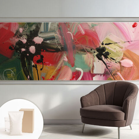 Papier peint intissé décoratif pour salon chambre et cuisine Facile à poser avec colle Chaos coloré 250x104 cm (1/5)