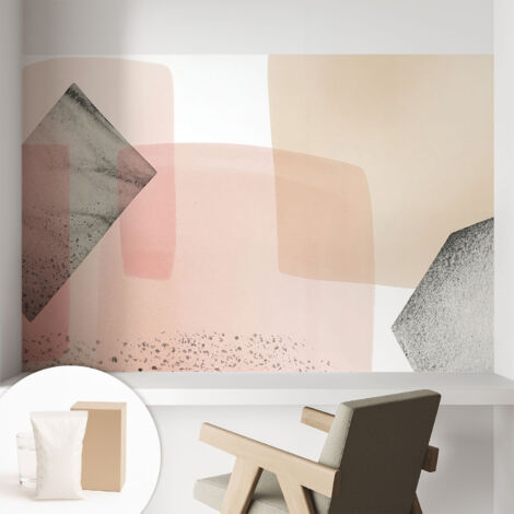 Papier peint intissé mural pour salon chambre à coucher tendance et originale - Colle incluse gratuite Silhouettes délicates 104x70 cm (1/5)