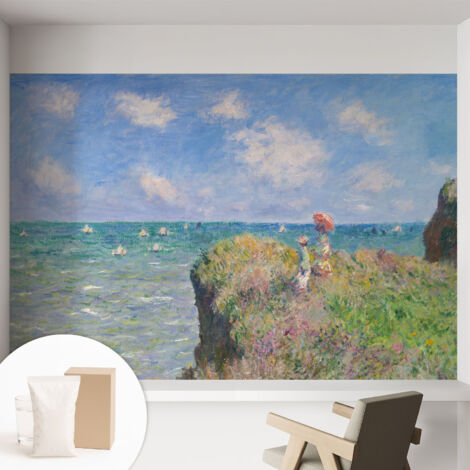 Papier peint intissé mural avec colle pour salon et chambre Décoration murale rapide - Colle incluse gratuite Paysage paisible 152x104 cm (1/5)