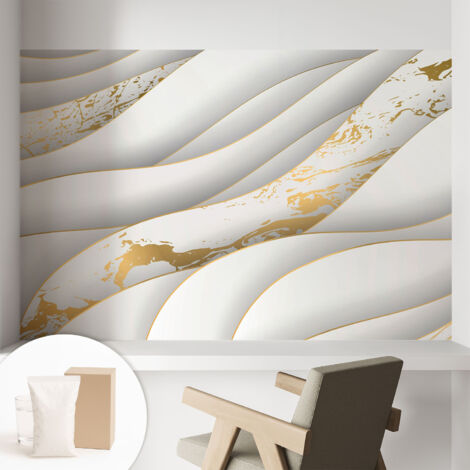 Papier peint intissé mural avec imprimé motifs uniques apparence moderne - Colle incluse gratuite Motifs dynamiques 104x70 cm (1/5)
