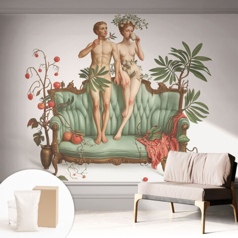 Papier peint intissé pour salon chambre à coucher peint imprimé pour mur - Colle incluse gratuite Élégance mystérieuse 312x219 cm (1/5)