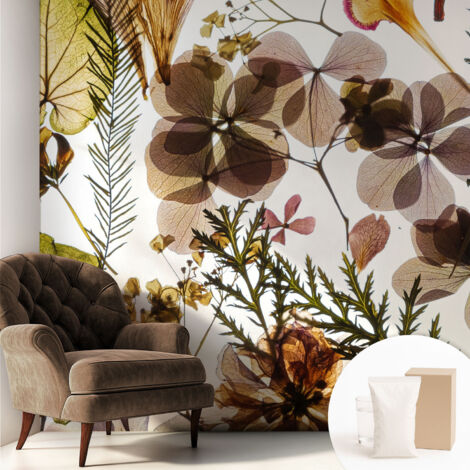 Papier peint intissé décoratif pour salon chambre et cuisine Facile à poser avec colle Composition naturelle 250x250 cm (1/5)
