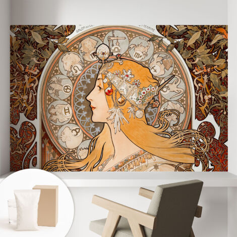 Papier peint intissé mural pour salon chambre à coucher tendance et originale - Colle incluse gratuite Élégance zodiacale 104x70 cm (1/5)