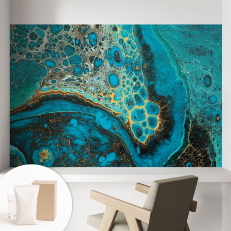 Papier peint intissé classique moderne pour salon et chambre à coucher Décoration rapide avec colle Structure abstraite 104x70 cm (1/5)