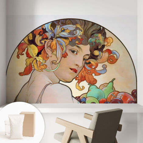 Papier peint intissé avec imprimé installation simple qualité excellente sans désordre - Colle incluse gratuite Art nouveau coloré 104x70 cm (1/5)