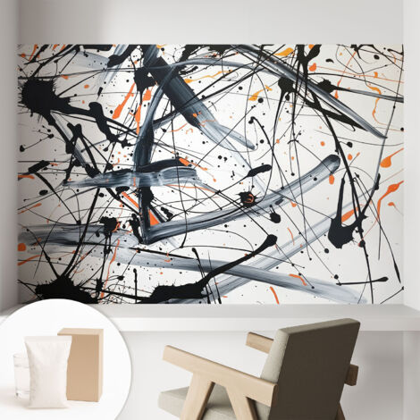 Papier peint intissé avec imprimé pour décoration intérieure pour rénovation a motif - Colle incluse gratuite Chaos énergique 104x70 cm (1/5)