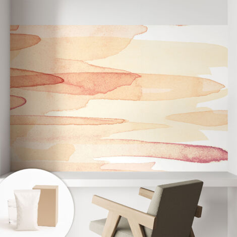 Papier peint intissé mural pour salon chambre à coucher tendance et originale - Colle incluse gratuite Touches pastel 104x70 cm (1/5)
