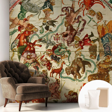 Papier peint intissé décoratif pour salon chambre et cuisine Facile à poser avec colle Compositions stellaires 250x250 cm (1/5)