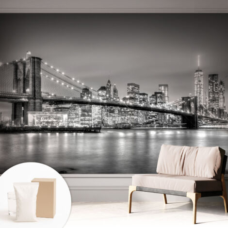 Papier peint intissé avec imprimé pour décoration intérieure pour rénovation a motif - Colle incluse gratuite Pont métropolitain 312x219 cm (1/5)