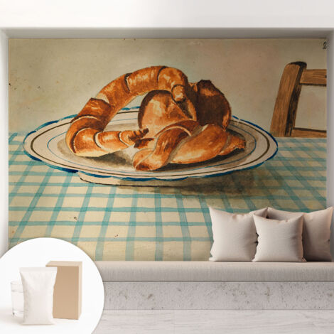 Papier peint intissé avec imprimé pour décoration intérieure pour rénovation a motif - Colle incluse gratuite Pâtisseries 208x146 cm (1/5)