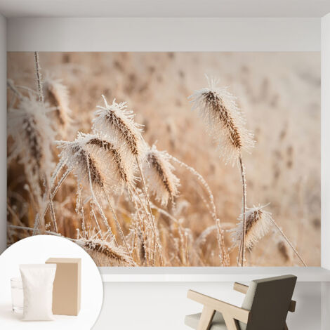 Papier peint intissé avec imprimé pour décoration intérieure pour rénovation a motif - Colle incluse gratuite Paysage hivernal 152x104 cm (1/5)