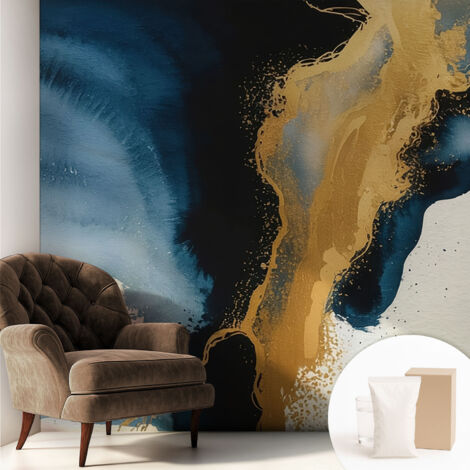 Papier peint intissé avec imprimé pour décoration intérieure pour rénovation a motif - Colle incluse gratuite Abstraction colorée 250x250 cm (1/5)