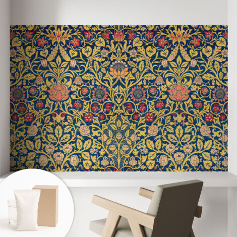 Papier peint intissé mural classique avec imprimé motifs décoratifs design élégant non‑tissé Motif floral 104x70 cm (1/5)