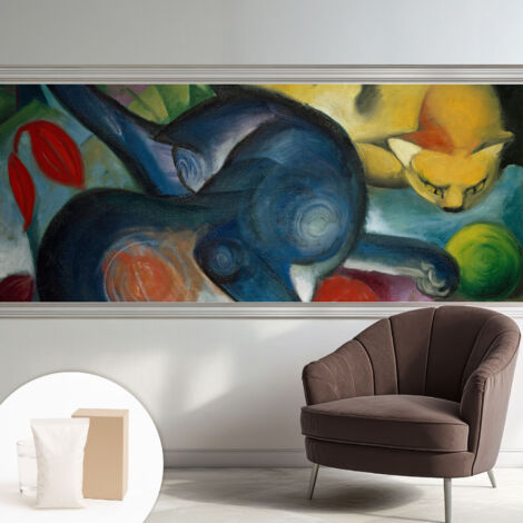 Papier peint intissé décoratif pour salon chambre et cuisine Facile à poser avec colle Art félin 250x104 cm (1/5)
