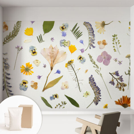 Papier peint intissé décoratif pour salon chambre et cuisine Facile à poser avec colle Fleurs de printemps 152x104 cm (1/5)