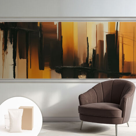 Papier peint intissé avec imprimé pour décoration intérieure pour rénovation a motif - Colle incluse gratuite Bandes verticales 250x104 cm (1/5)