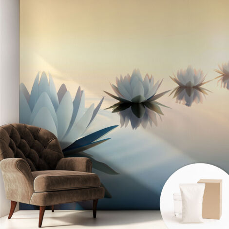Papier peint intissé décoratif pour salon chambre et cuisine Facile à poser avec colle Vue paisible 250x250 cm (1/5)
