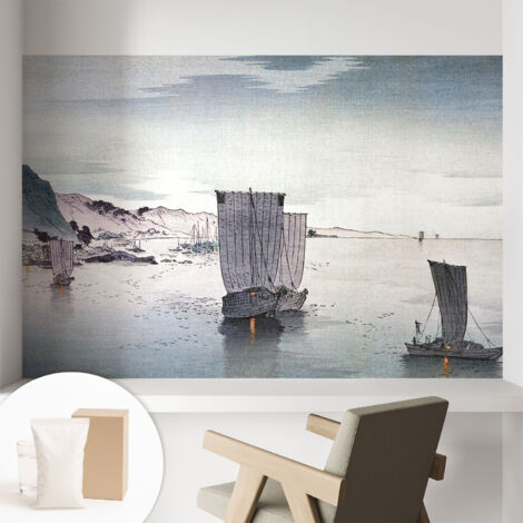 Papier peint avec colle pour décoration moderne de salon chambre à coucher cuisine et bureau Facile Scène maritime 104x70 cm (1/5)