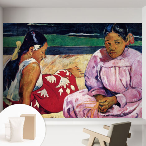 Papier peint intissé avec imprimé pour décoration intérieure pour rénovation a motif - Colle incluse gratuite Scène de plage 152x104 cm (1/5)