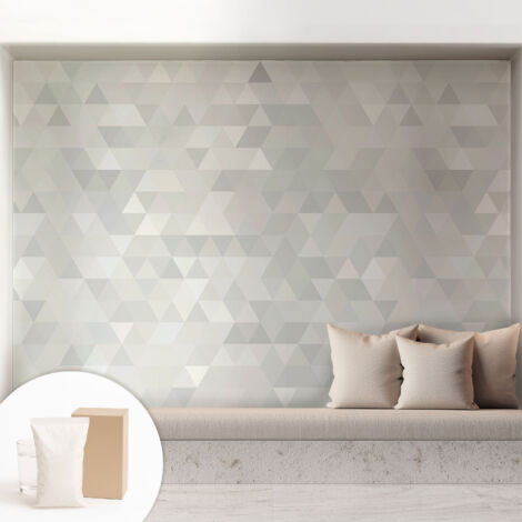 Papier peint intissé avec imprimé pour décoration intérieure pour rénovation a motif - Colle incluse gratuite Motif gris 208x146 cm (1/5)