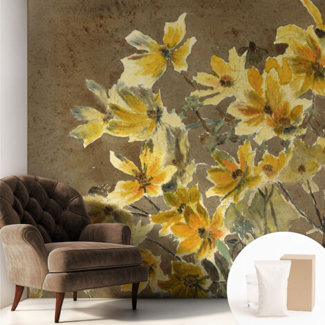 Papier peint intissé avec imprimé pour décoration intérieure pour rénovation a motif - Colle incluse gratuite Éléphant 250x250 cm (1/5)