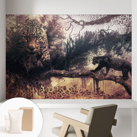 Papier peint avec colle pour décoration moderne de salon chambre à coucher cuisine et bureau Facile Motif forestier 104x70 cm (1/5)