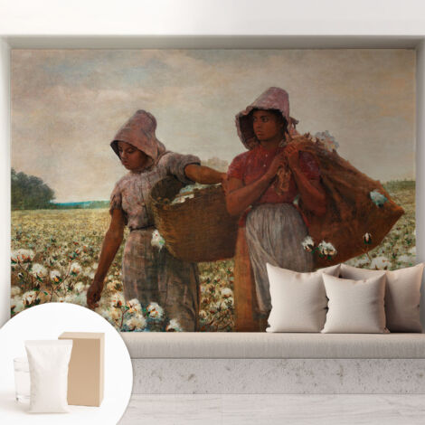 Papier peint intissé avec imprimé pour décoration intérieure pour rénovation a motif - Colle incluse gratuite Travail aux champs 208x146 cm (1/5)