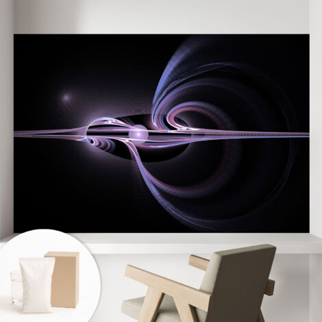 Papier peint intissé pour salon chambre à coucher peint imprimé pour mur - Colle incluse gratuite Abstraction cosmique 104x70 cm (1/5)