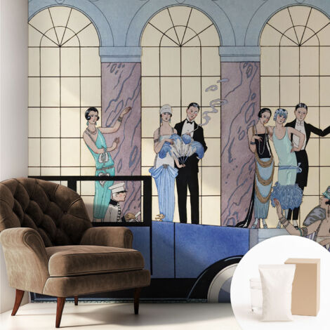 Papier peint décoratif avec colle pour salon, chambre à coucher et bureau – Design moderne et facile à poser Art déco 250x250 cm (1/5)