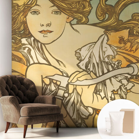 Papier peint intissé décoratif pour salon chambre et cuisine Facile à poser avec colle Élégance printanière 250x250 cm (1/5)