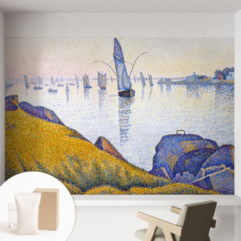Papier peint intissé mural installation rapide du papier peint durable et résistante - Colle incluse gratuite Reflet sur la voile 152x104 cm (1/5)