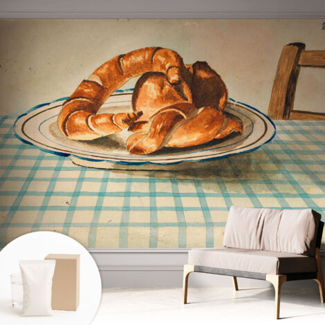 Papier peint intissé avec imprimé pour décoration intérieure pour rénovation a motif - Colle incluse gratuite Pâtisseries 312x219 cm (1/5)