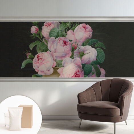 Papier peint intissé mural classique avec imprimé motifs décoratifs design élégant non‑tissé Élégance florale 250x104 cm (1/5)