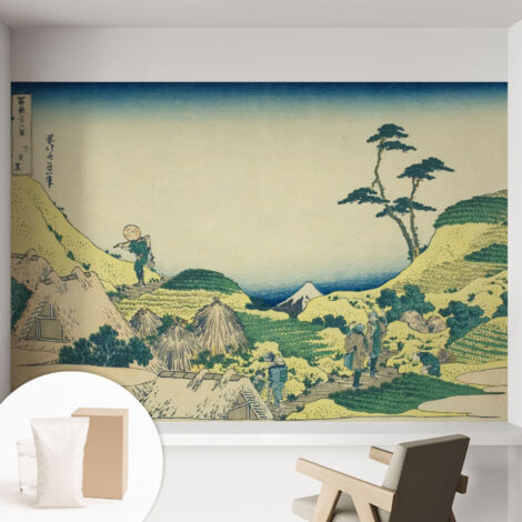 Papier peint intissé mural avec imprimé motifs décoratifs - style contemporain - Colle incluse gratuite Paysage rural 152x104 cm (1/5)